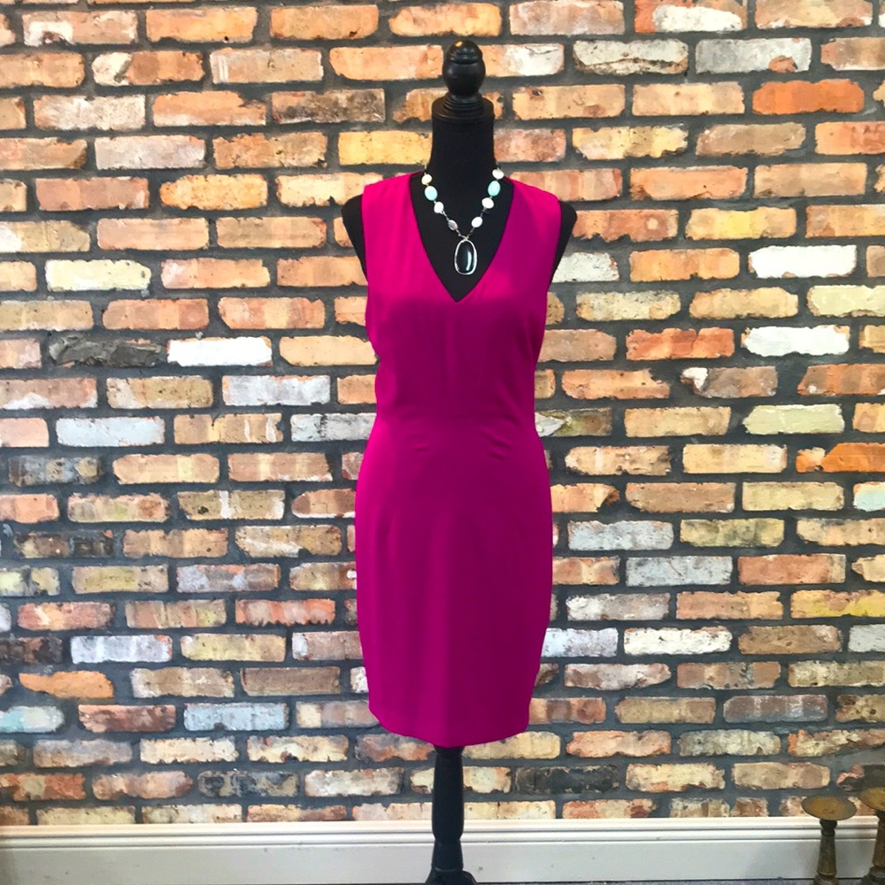 Poppy Lark - Maroon Sleeveless Sheath - Size Small - Picture 1 of 6